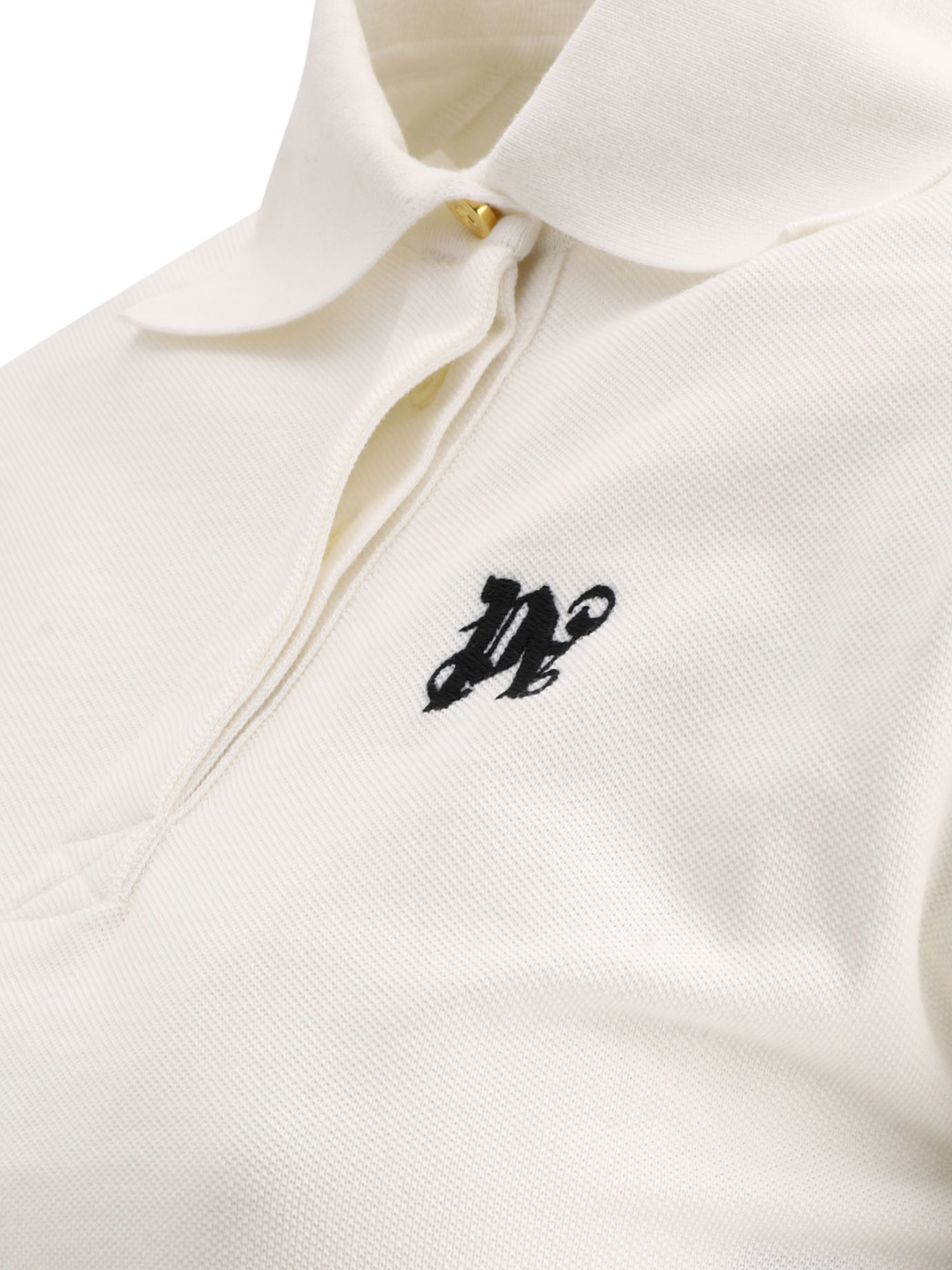 PALM ANGELS Monogram Cropped polo shirt